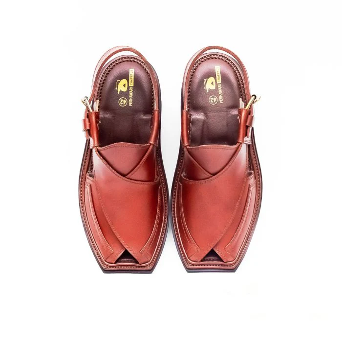 Handmade Mustard Peshawari Chappal - Image 3