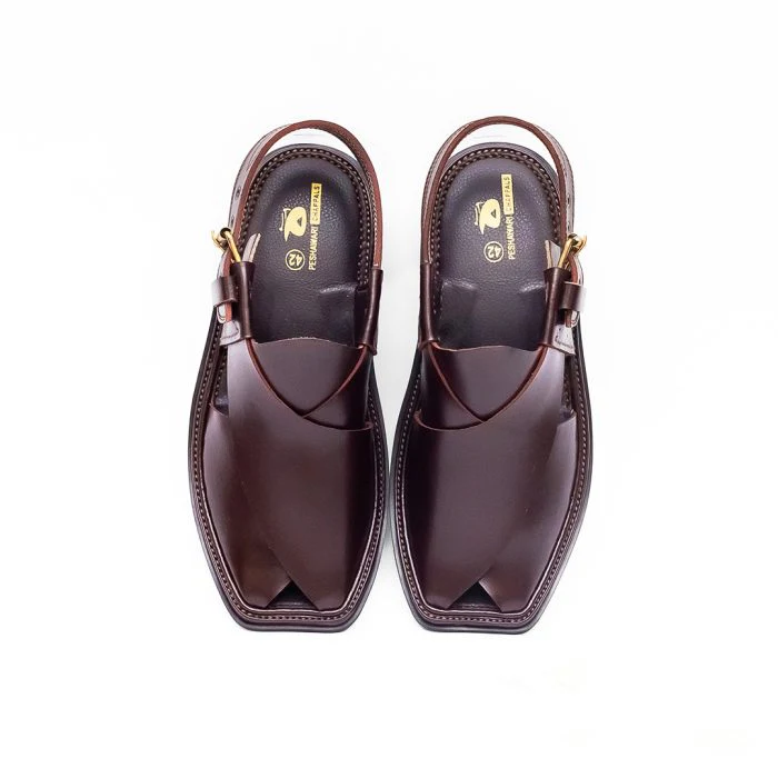 Handmade Brown Charsadda Chappal - Image 3