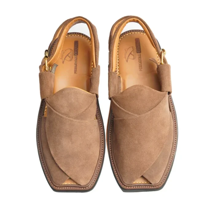 Suede Traditional Brown Peshawar Zalmi Chappal